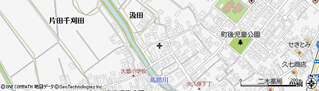 秋田県潟上市昭和大久保汲田17周辺の地図