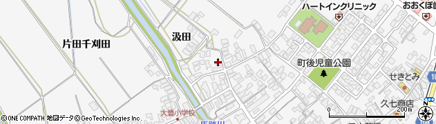 秋田県潟上市昭和大久保汲田周辺の地図