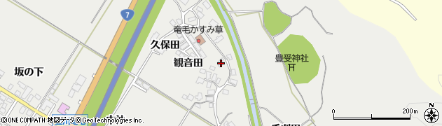 秋田県潟上市昭和豊川竜毛観音田35周辺の地図
