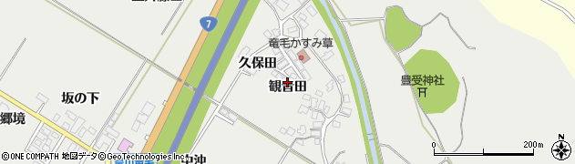 秋田県潟上市昭和豊川竜毛観音田6周辺の地図
