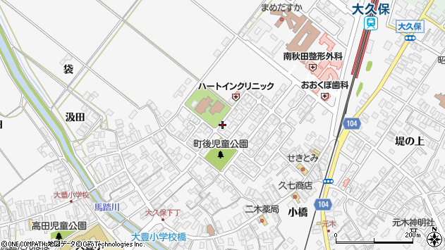 〒018-1401 秋田県潟上市昭和大久保の地図