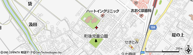 秋田県潟上市昭和大久保周辺の地図