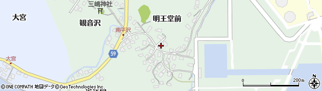 秋田県男鹿市船川港南平沢（明王堂前）周辺の地図