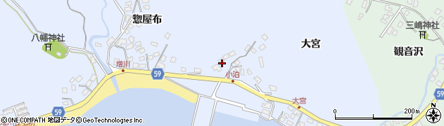 秋田県男鹿市船川港増川（小泊）周辺の地図