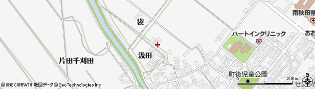 秋田県潟上市昭和大久保（袋）周辺の地図