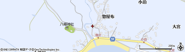 秋田県男鹿市船川港増川惣屋布36周辺の地図