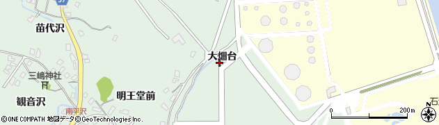 秋田県男鹿市船川港南平沢（大畑台）周辺の地図