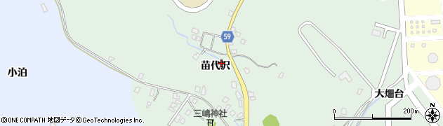 秋田県男鹿市船川港南平沢（苗代沢）周辺の地図