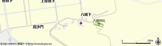 秋田県潟上市昭和豊川山田（八幡下）周辺の地図