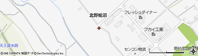 秋田県潟上市昭和大久保北野蛇沼周辺の地図
