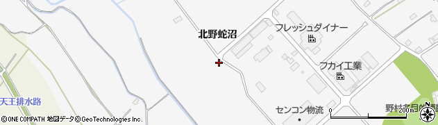 秋田県潟上市昭和大久保（北野蛇沼）周辺の地図