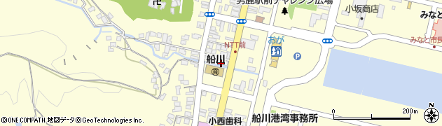 秋田県男鹿市船川港船川栄町54周辺の地図