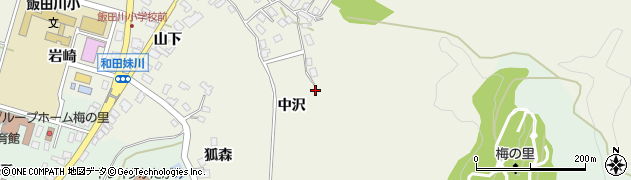 秋田県潟上市飯田川和田妹川中沢27周辺の地図