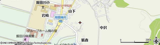 秋田県潟上市飯田川和田妹川中沢2周辺の地図