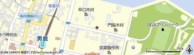 秋田県男鹿市船川港船川（海岸通り一号）周辺の地図