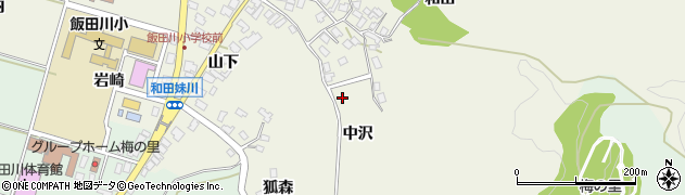 秋田県潟上市飯田川和田妹川中沢41周辺の地図
