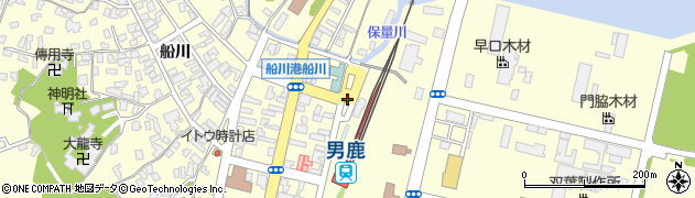 男鹿駅周辺の地図