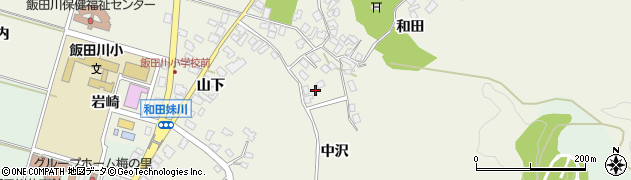 秋田県潟上市飯田川和田妹川中沢35-1周辺の地図