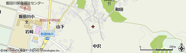 秋田県潟上市飯田川和田妹川中沢10周辺の地図