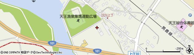 秋田県潟上市天王江川谷地74周辺の地図