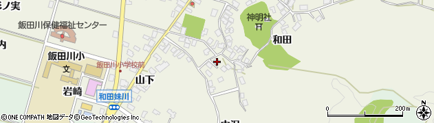 秋田県潟上市飯田川和田妹川中沢12周辺の地図