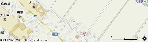 秋田県潟上市天王（下分水）周辺の地図