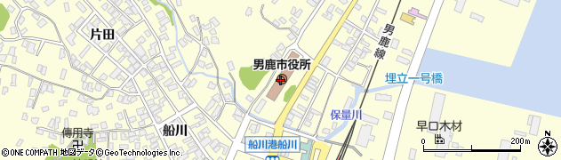 秋田県男鹿市周辺の地図