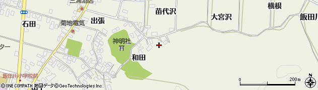 秋田県潟上市飯田川和田妹川和田周辺の地図