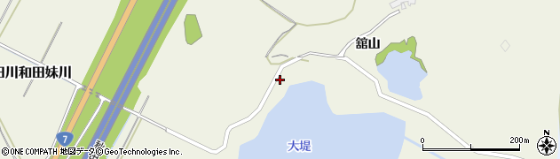 秋田県潟上市飯田川和田妹川米樋沢周辺の地図