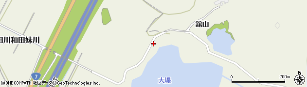 秋田県潟上市飯田川和田妹川（米樋沢）周辺の地図