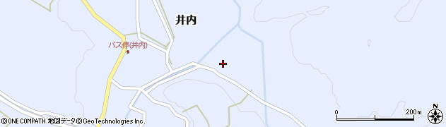 秋田県井川町（南秋田郡）井内（大菅生沢）周辺の地図