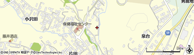 秋田県男鹿市船川港船川漆畑周辺の地図
