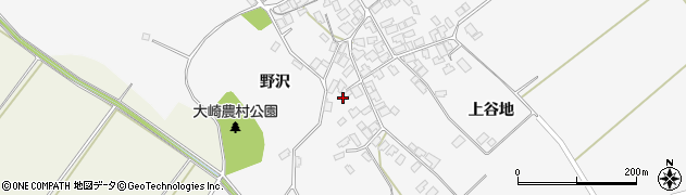 秋田県潟上市天王大崎（野沢）周辺の地図