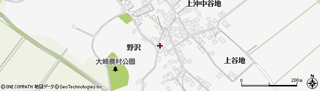 秋田県潟上市天王大崎上沖中谷地40周辺の地図