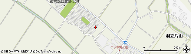 秋田県潟上市天王（塩口北野）周辺の地図