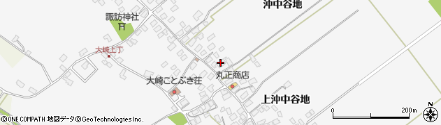 秋田県潟上市天王大崎沖中谷地55周辺の地図