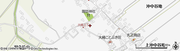 秋田県潟上市天王大崎上沖中谷地18周辺の地図