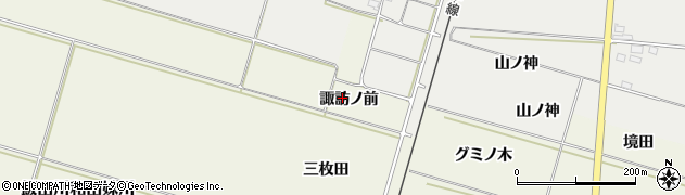 秋田県潟上市飯田川和田妹川（諏訪ノ前）周辺の地図