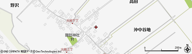 秋田県潟上市天王大崎（高田）周辺の地図