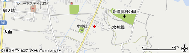 秋田県潟上市飯田川飯塚水神端67周辺の地図