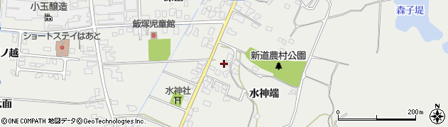 秋田県潟上市飯田川飯塚（水神端）周辺の地図