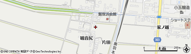 秋田県潟上市飯田川飯塚（片田）周辺の地図