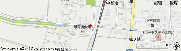秋田県潟上市飯田川飯塚（中谷地）周辺の地図