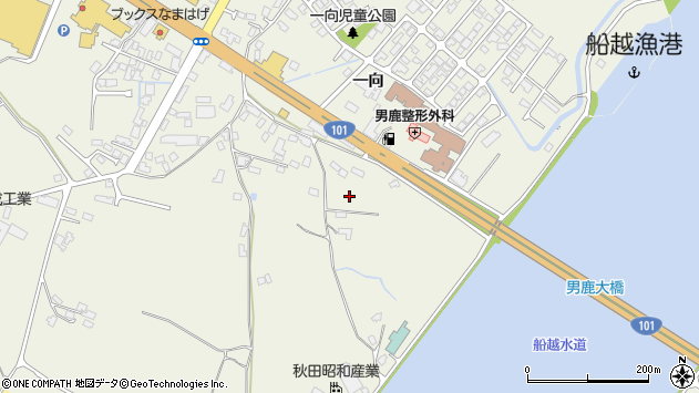 〒010-0341 秋田県男鹿市船越の地図