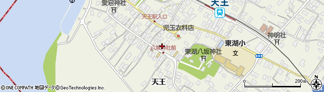 秋田県潟上市天王天王周辺の地図