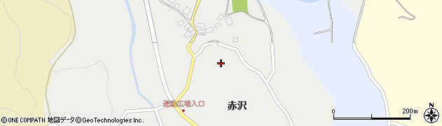 秋田県井川町（南秋田郡）赤沢（赤沢）周辺の地図