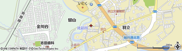 秋田県男鹿市船川港比詰羽立11周辺の地図