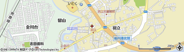 秋田県男鹿市船川港比詰羽立10周辺の地図