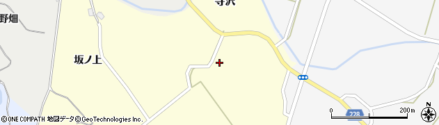 秋田県井川町（南秋田郡）寺沢（味噌野）周辺の地図