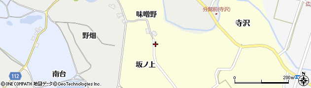 秋田県井川町（南秋田郡）寺沢（坂ノ上）周辺の地図
